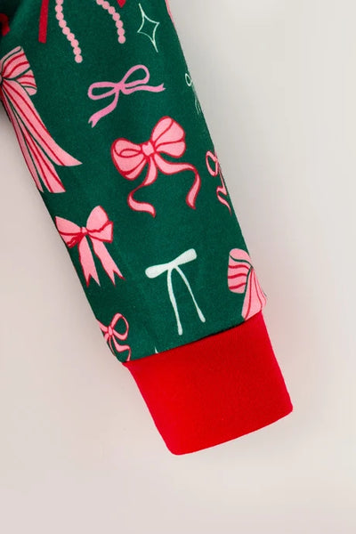Pink and Red Bow Romper