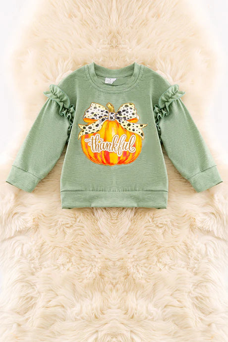 Thankful Bow Pumpkin Top