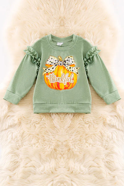 Thankful Bow Pumpkin Top