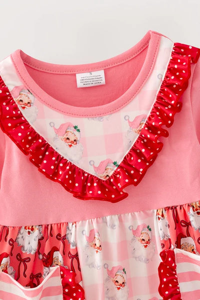 Santa Bow Striped Bells Set