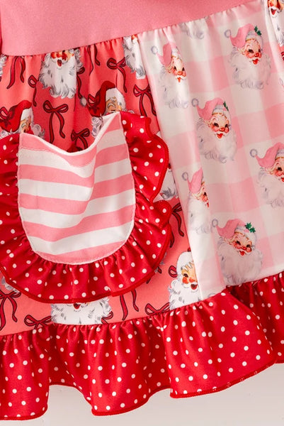 Santa Bow Striped Bells Set