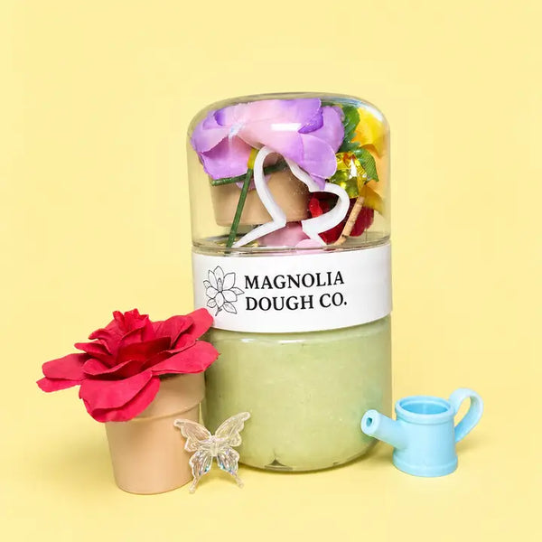 Flower Garden Sensory Play Dough Jar