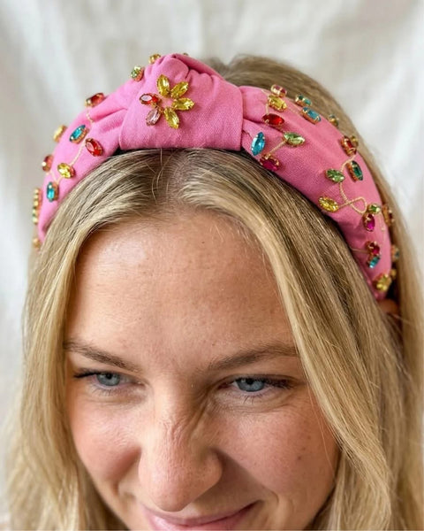 Christmas Light Pink Headband