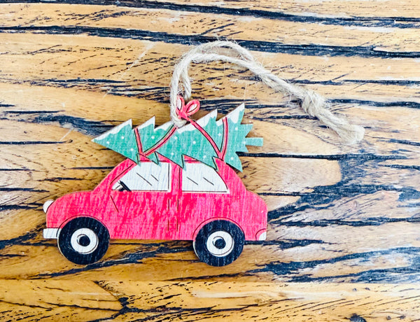 Wooden Vehicle Ornaments