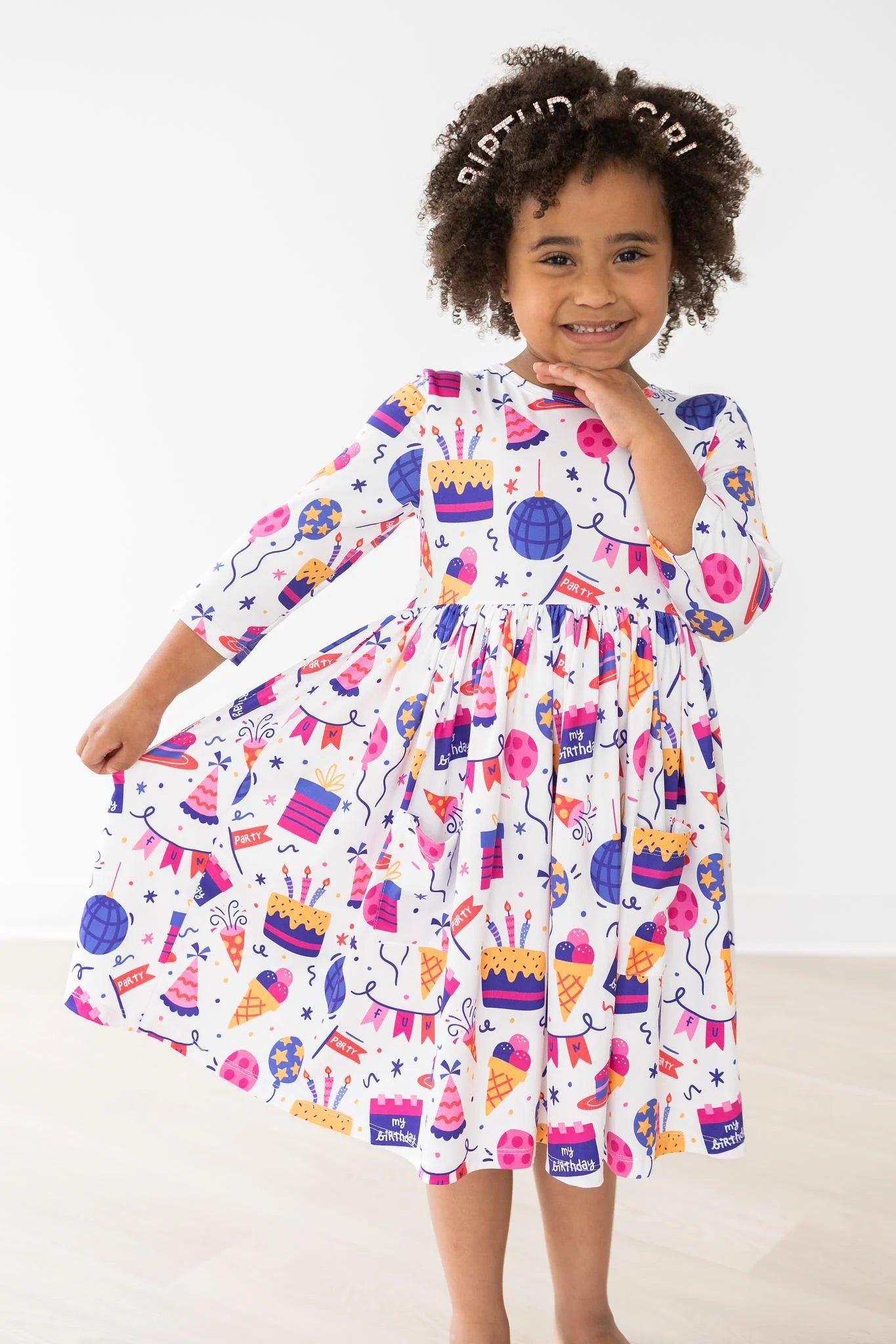 Happy Birthday Pocket Twirl Dress