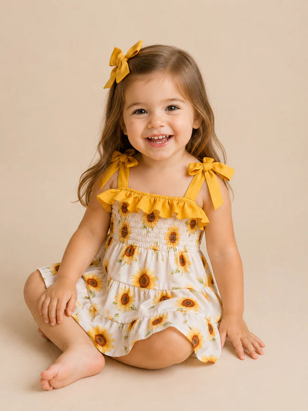 Golden Hour Sunflower Dress