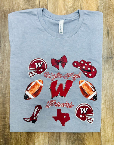 WH Pirates Football Tshirt (Women)