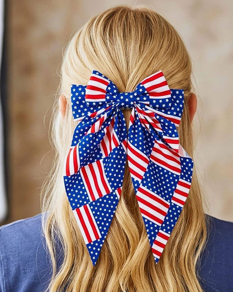 Patriotic Hair Bow Clips
