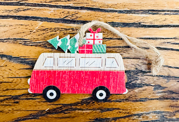 Wooden Vehicle Ornaments
