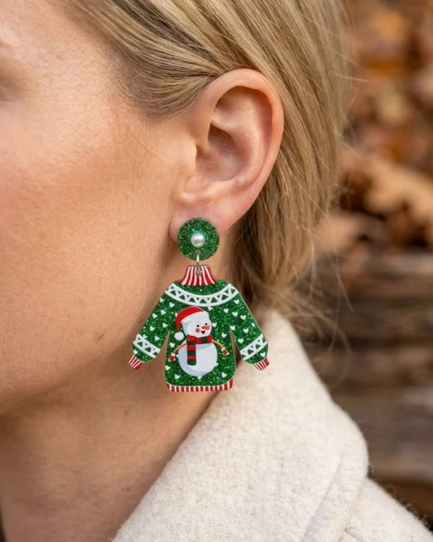 Snowman Sweater Earrings