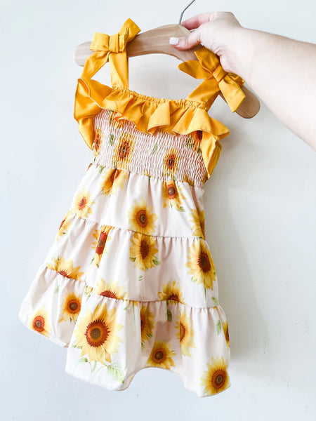 Golden Hour Sunflower Dress