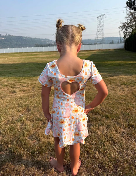Autumn Boots and Bows Twirl Dress