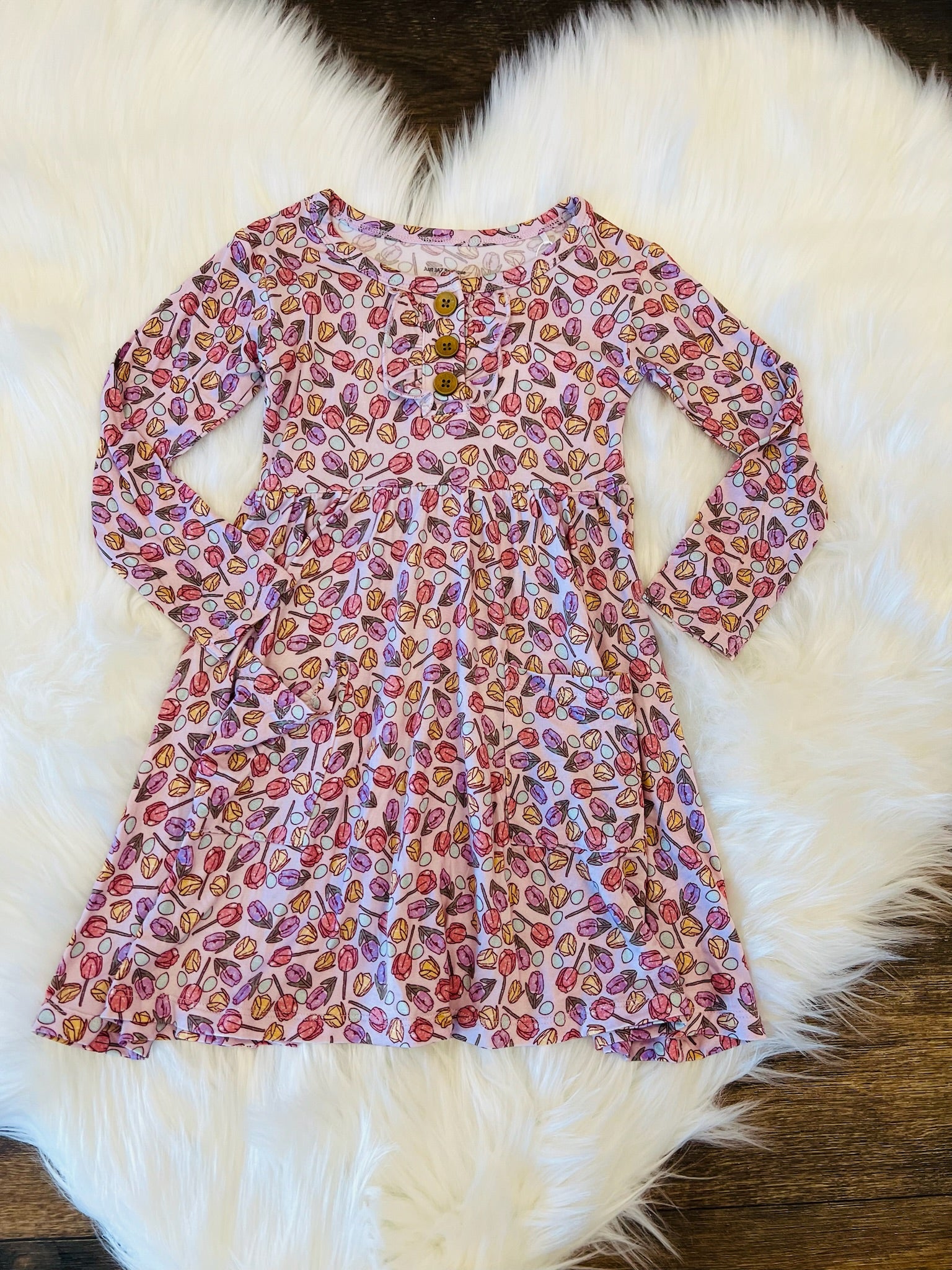 Tulips Pocket Twirl Dress by JAZ