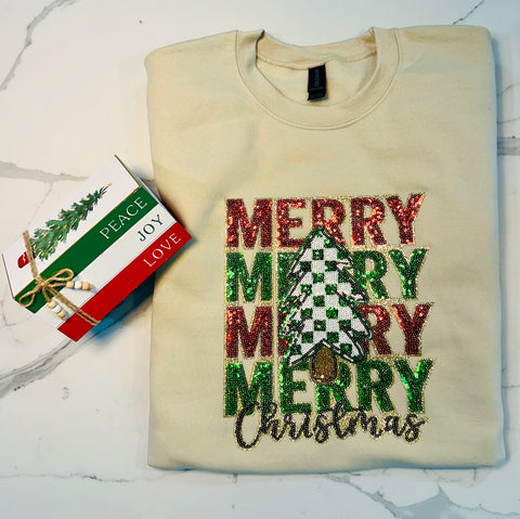 Merry Christmas Sparkle Sweatshirt