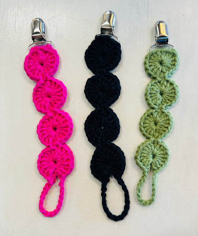 Baby Knit Pacifier Clips by PW Designs