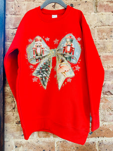 Bow Nutcracker Sparkle Sweatshirt (Kids)