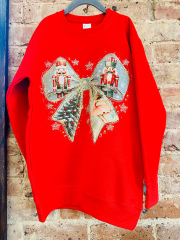 Bow Nutcracker Sparkle Sweatshirt (Kids)