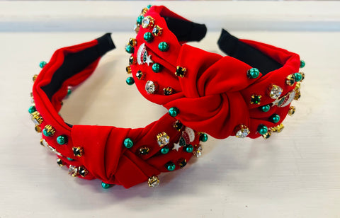 Christmas Tree Beaded Headbands