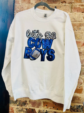 Let's go Cowboys Sequin Sweatshirt