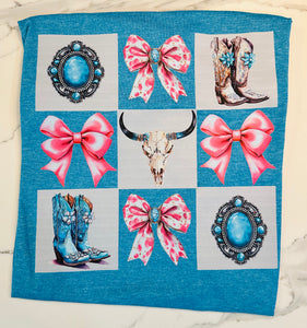 Western Pink Bow Tee