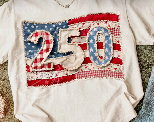 250 Quilt Flag Tee