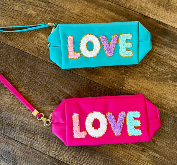 LOVE Patch Wristlet