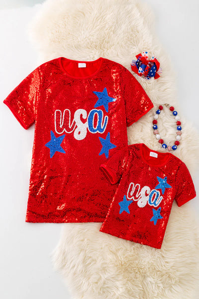 USA Sequin Top