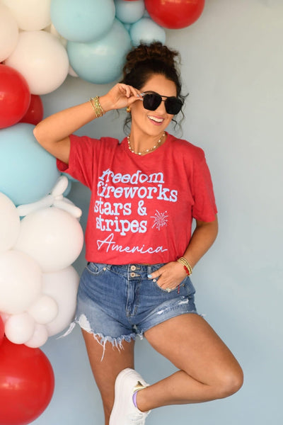 Freedom Fireworks Stars & Stripes America Tee