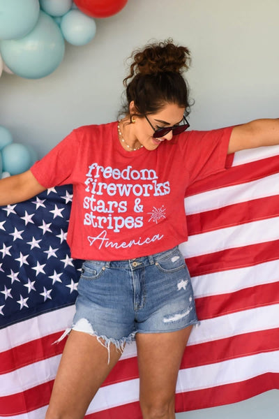 Freedom Fireworks Stars & Stripes America Tee