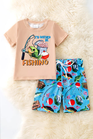 I'd Rather Be Fishing Short Set