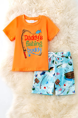 Daddy's Fishing Buddy Short Set