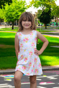 Floral Striped Tennis Dress