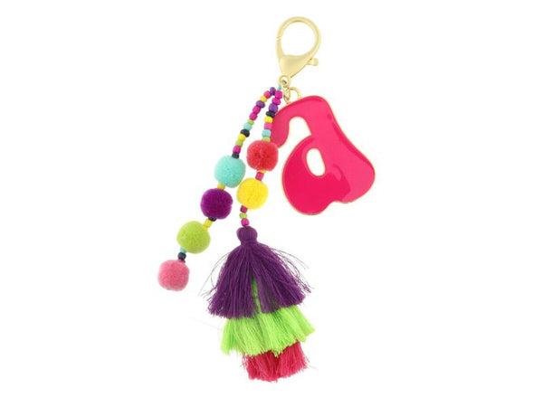 Alphabet Pom Keychain