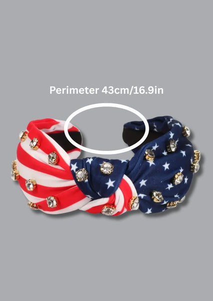 Patriotic Sparkling Rhinestone Headband