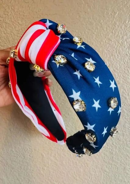 Patriotic Sparkling Rhinestone Headband