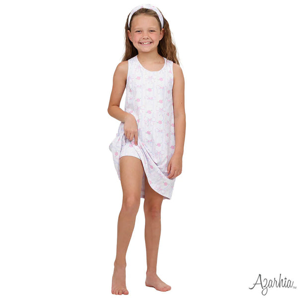 Izzy Watercolor Bows Tennis Dress & Shorts Set
