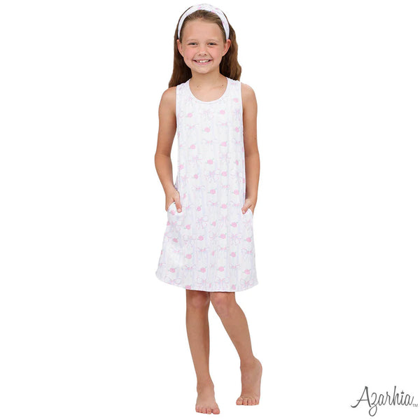 Izzy Watercolor Bows Tennis Dress & Shorts Set
