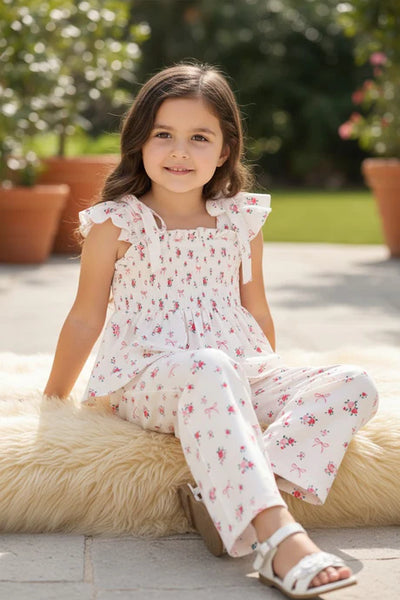 Pink Floral Tunic Set