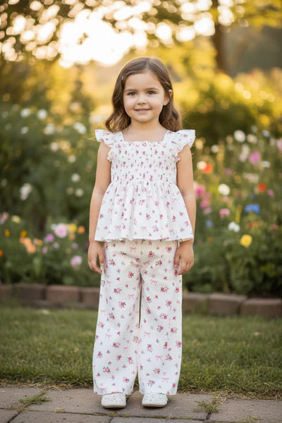Pink Floral Tunic Set