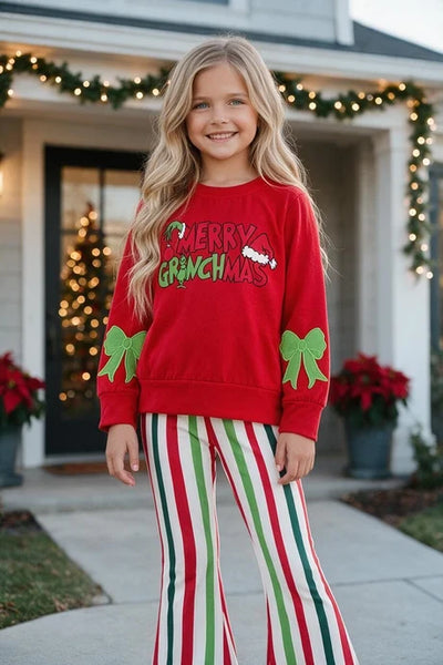 Merry Grinchmas Stiped Bells Set