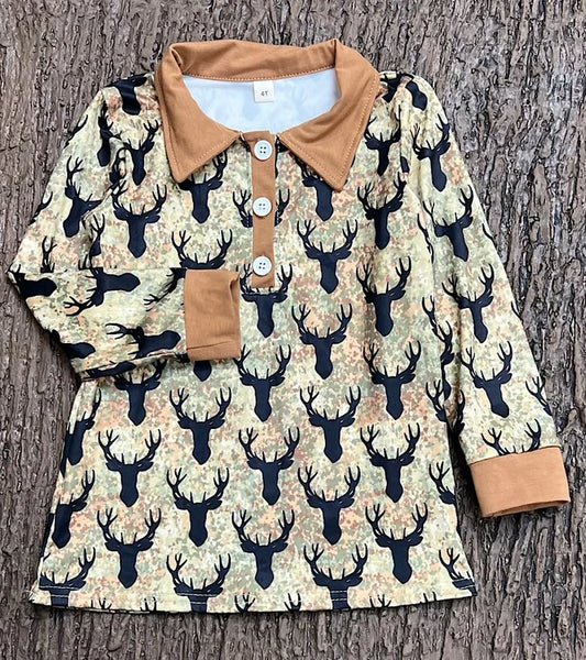 Deer Collared Shirt