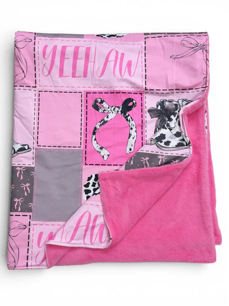 Yeehaw Coquette Western Blanket