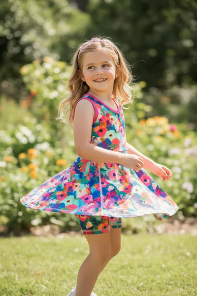 Spring Floral Athletic Skort