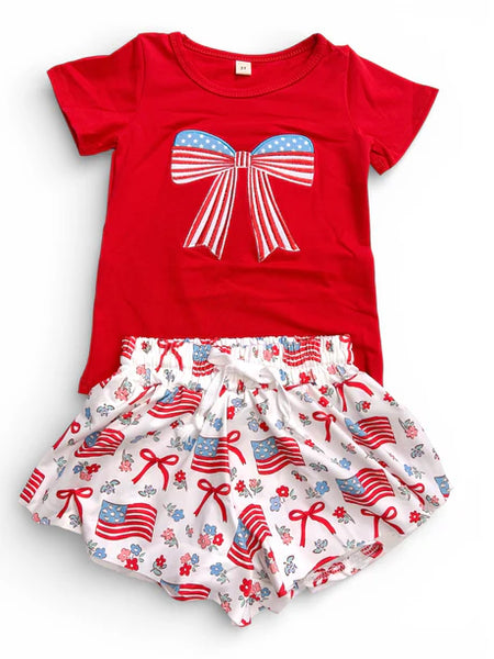 Patriotic Flag Skort Set