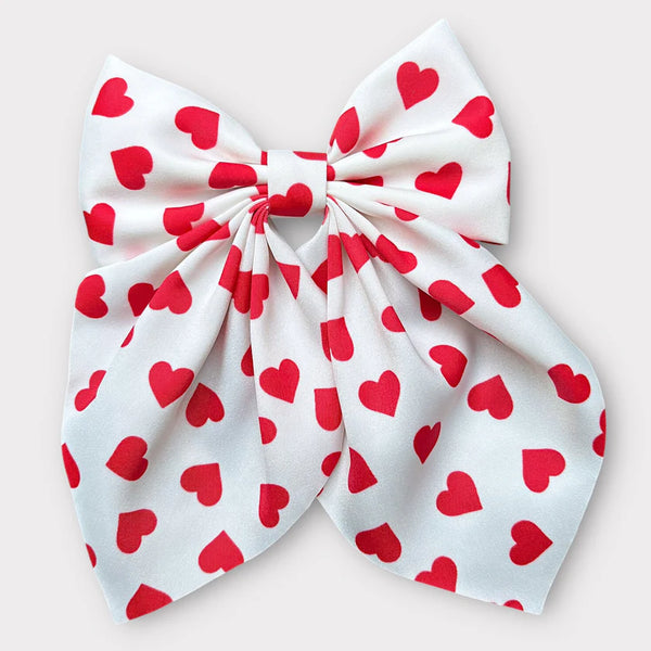 Heart Coquette Hair Bow