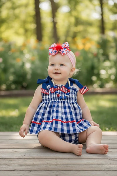 USA Smocked Bloomer Set