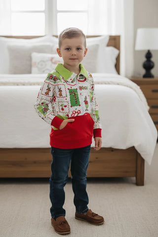 Grinch Zip Sweater