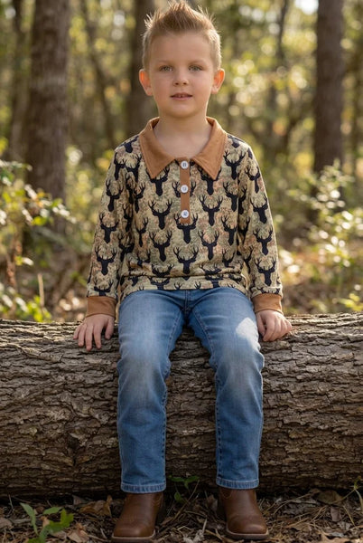 Deer Collared Shirt