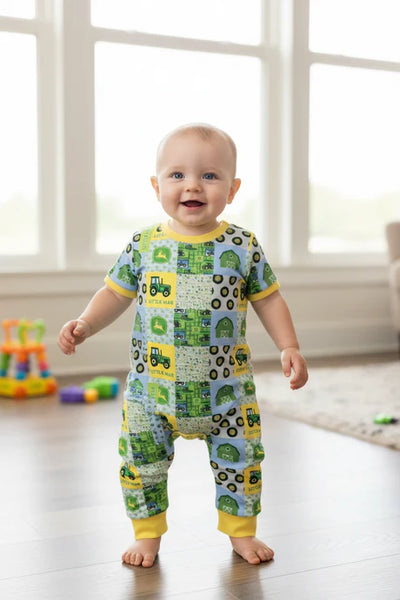 Little Man Tractor Romper
