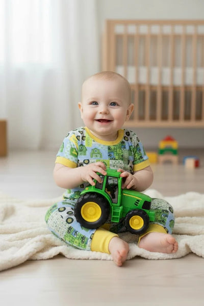 Little Man Tractor Romper